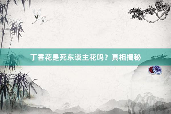 丁香花是死东谈主花吗？真相揭秘